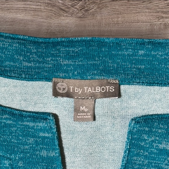 NWOT Talbots Teal Ombre Long Sleeve Top - Picture 3 of 3